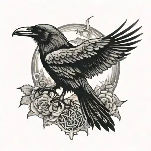 Munin & Hugin Raven Flying