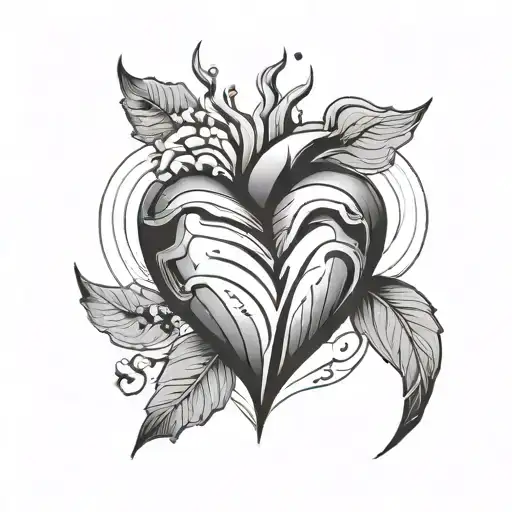 A Minimalist Tattoo Combining The Client's Birth Year And A Heart Shape In A Sleek And Modern Design