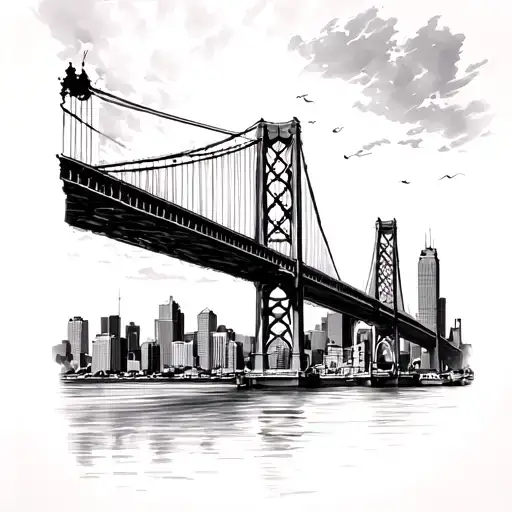 Crescent City Connection Bridge New Orleans Sky Line