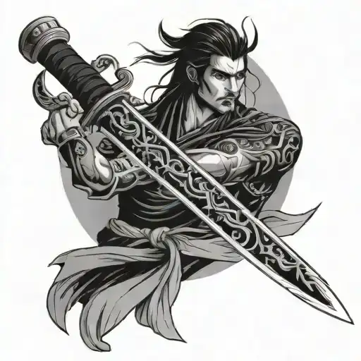 A Pitch Black Katana