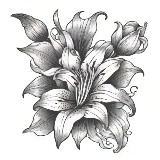 Lily Flower Collar Bone