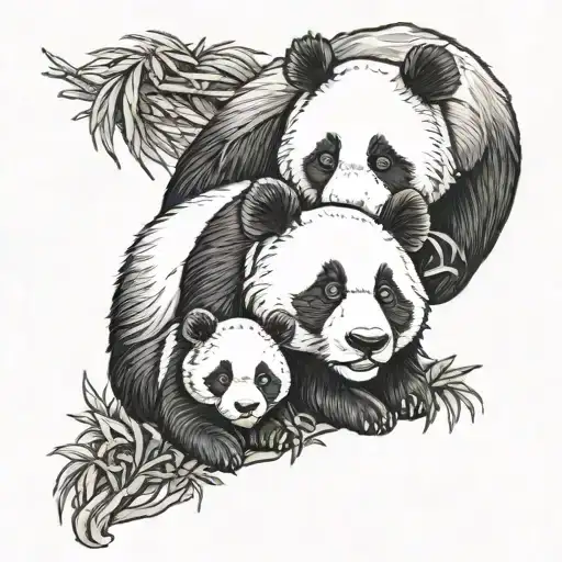 Panda And Cubs