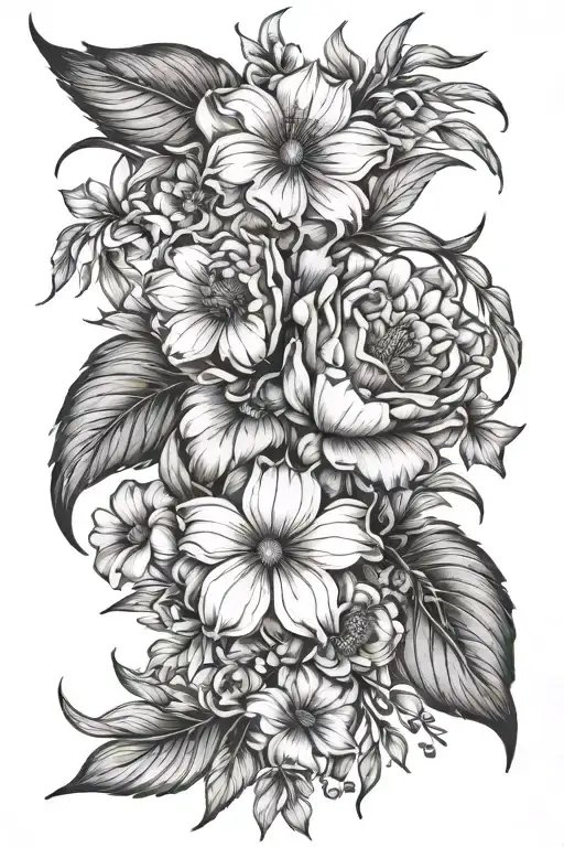 August Birth Flower And January Birth Flower Bouquet