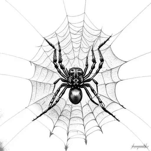 Hell Born Spider With Rainbow Web