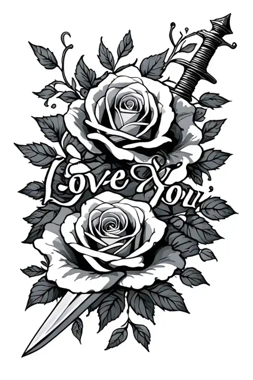 Words I Love You With Roses And A Dagger