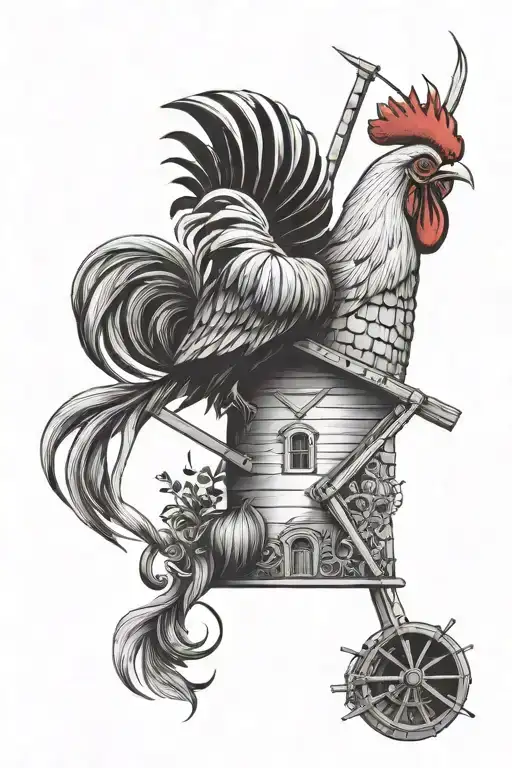 Windmill And Sexy Rooster