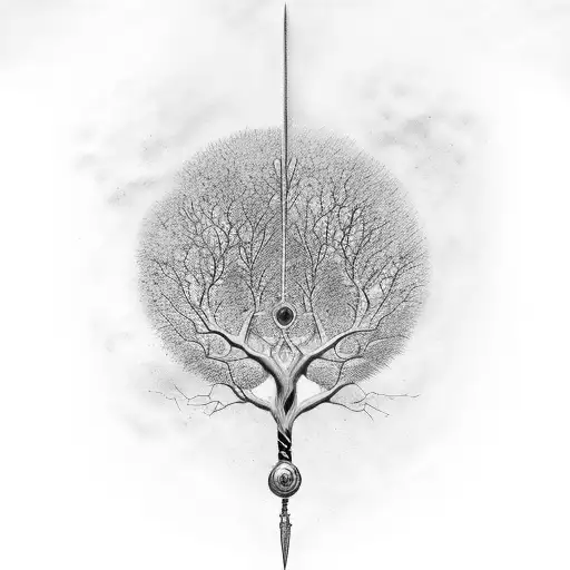 Dna Tree With A Sword