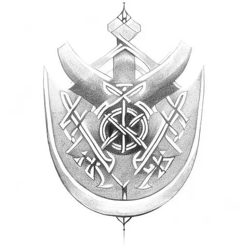 A Mystical Viking Rune Symbolizing Strength And Protection