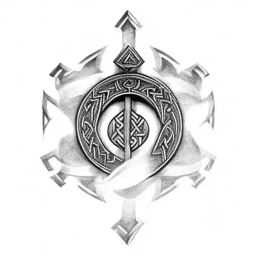 A Mystical Viking Rune Symbolizing Strength And Protection