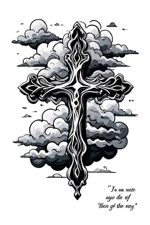 Cross And Clouds A Little Quote
