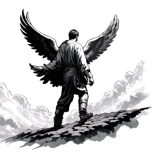 Man Walking Up Heaven Let's Keep