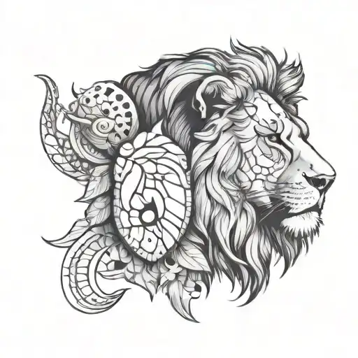 Leo Tattoo With Hint Of Gay And Semicolon