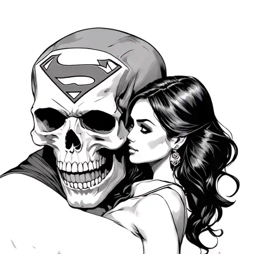 Superman And Lois Lane Skull Love