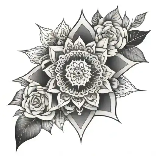 Mandala Design Incorporating Elements Of Nature