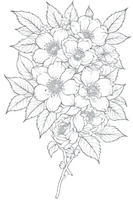 September And August Birth Flowers Simple