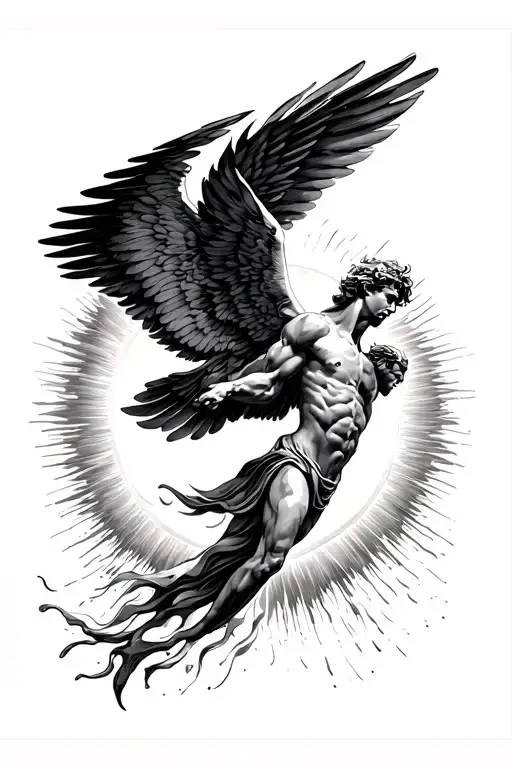 Icarus Flying Towards The Sun