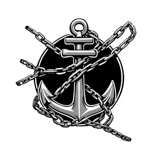 Anchor With Chains Wrapped