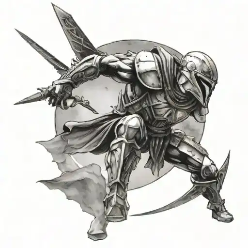 Planet Mars And The Warrior Of Sparta