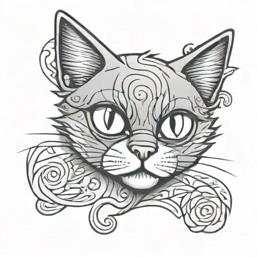 Total Blind Cat Cartoon