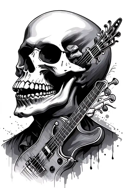 Music And Skull Face