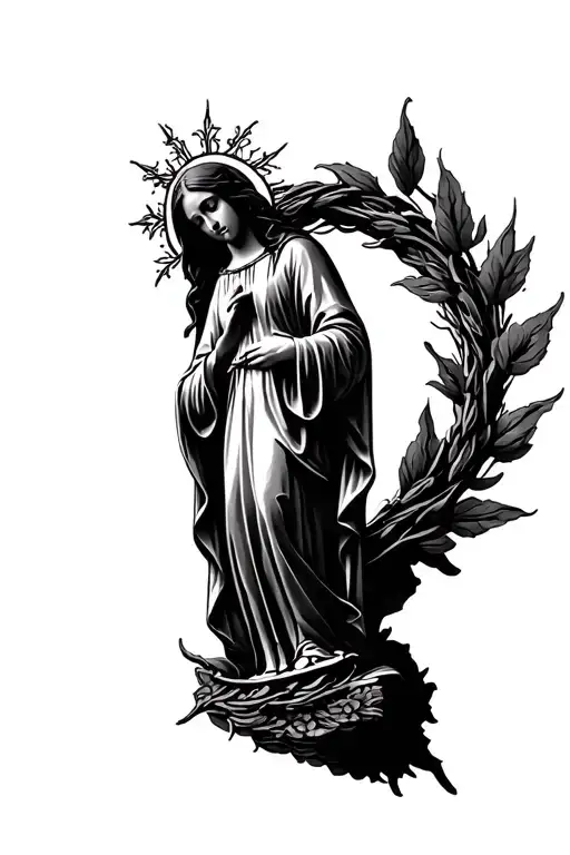 Virgin Mary Tower Wreath