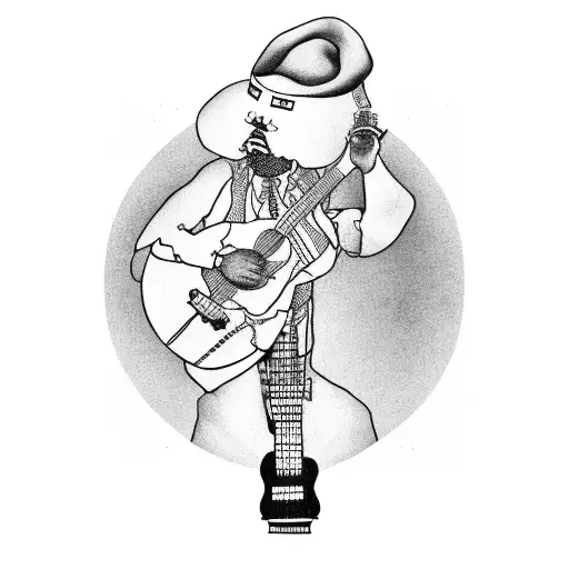 A Map Of Mexico With A Guitar And Maracas