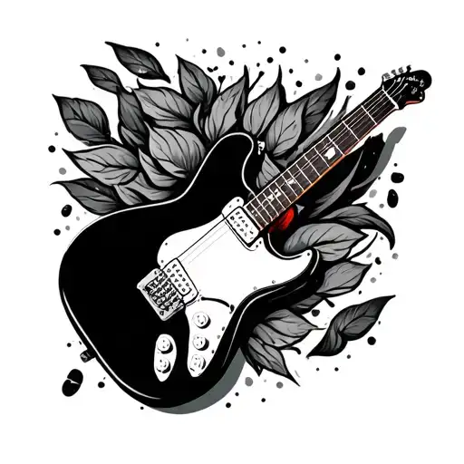 Guitar With Dates Around It