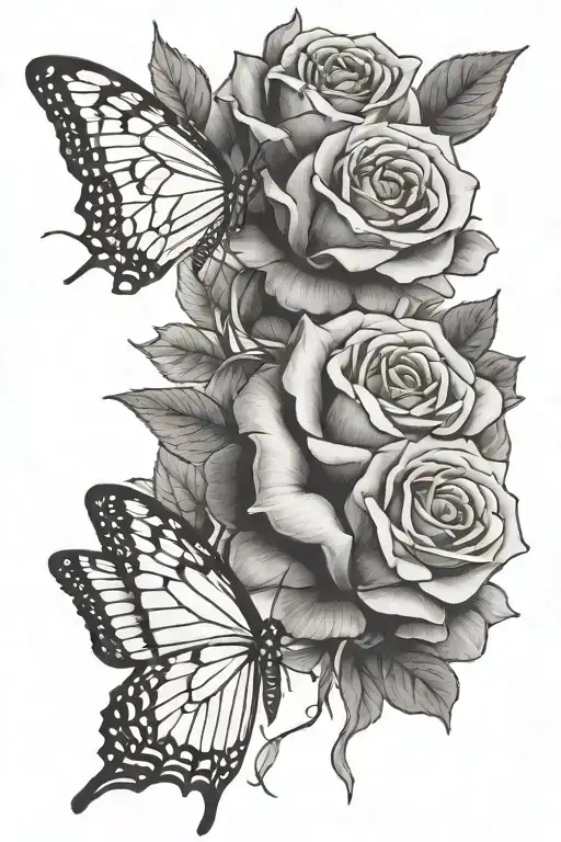 Rose And Butterfly