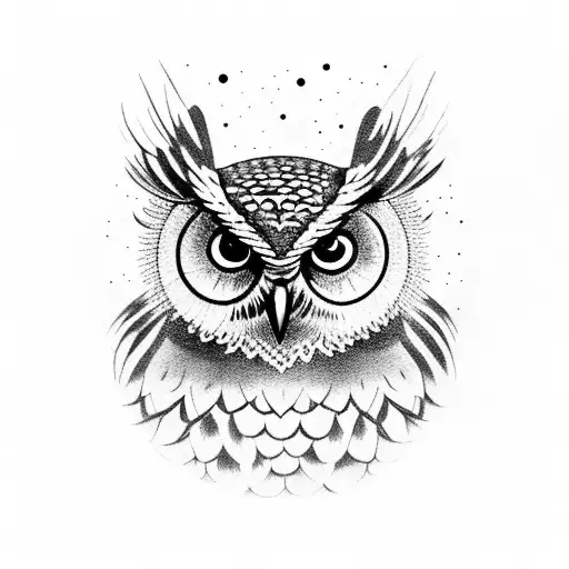 Owl With Constellation