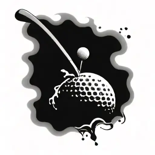 Iron Hitting A Golf Ball