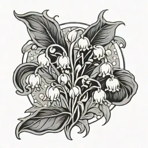 Art Nouveau Lily Of The Valley Sun