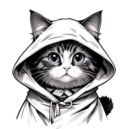 Cat Wearing A Piplulp Poncho