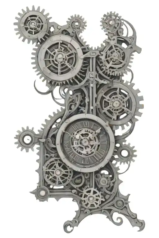 Astronomical Clock Mechanism Intertwined