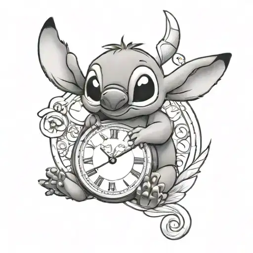 Stitch Holding Clock