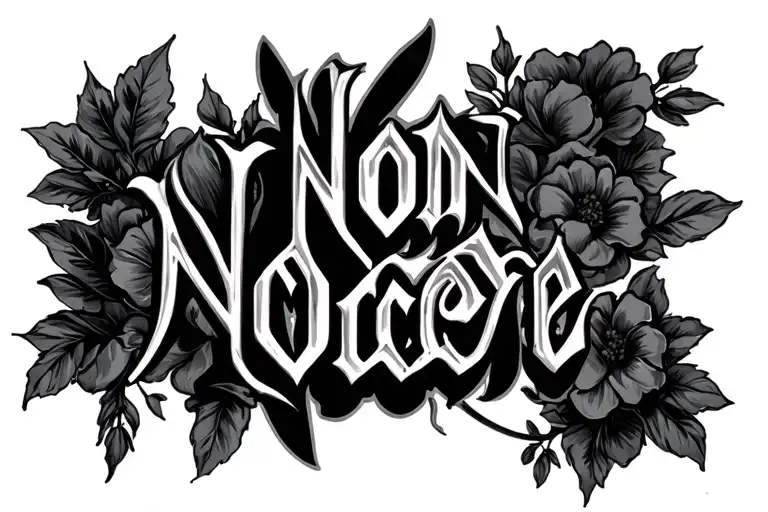 Non Nocere Script In Chicano Lettering