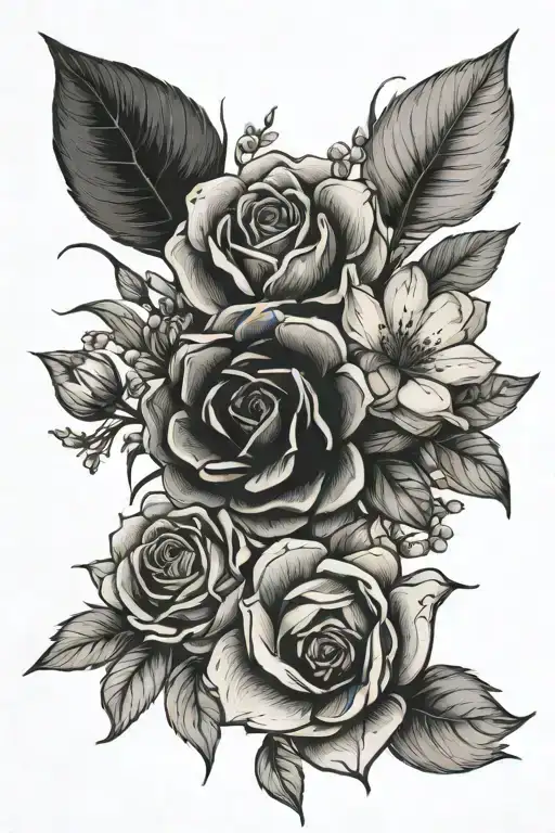 Flower Bundle Fine Line