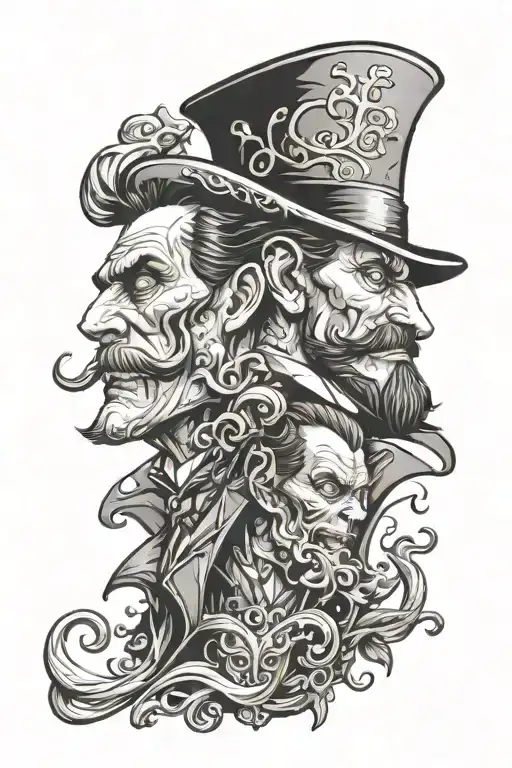 Evil Jekyll And Hyde Concept