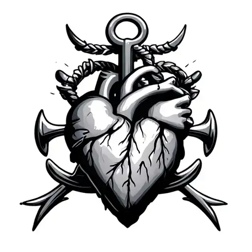 Heart Anchor Muscle Arm Holding