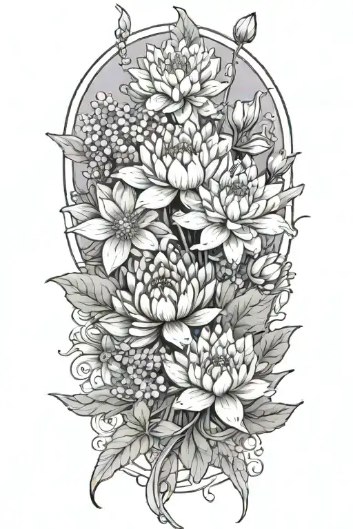 Chrysanthemum Violet Lilly Of The Valley Cosmo Narcisus Water Lilly Bouquet