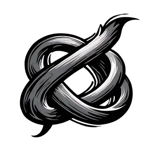 Heating And Cooling Tech Symbol Intertwined