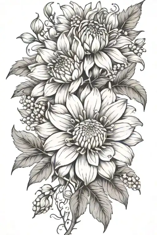 Chrysanthemum Violet Lilly Of The Valley Marigold