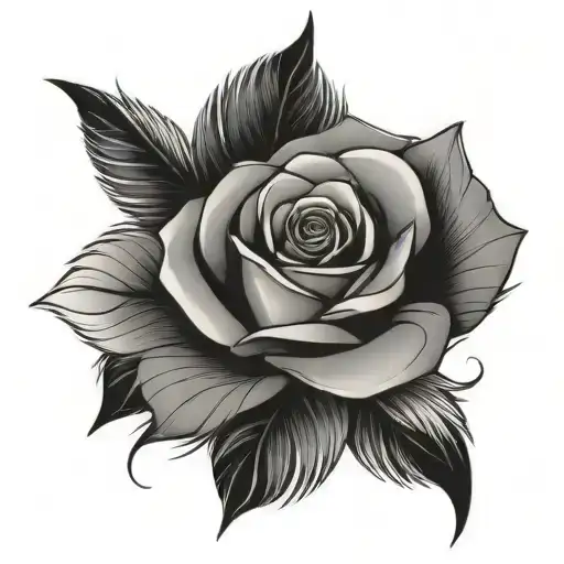 Rose Feather Long Diamond