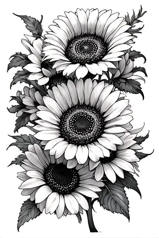 Sunflower Poppies Chrysanthemum Honey Comb Without Bees