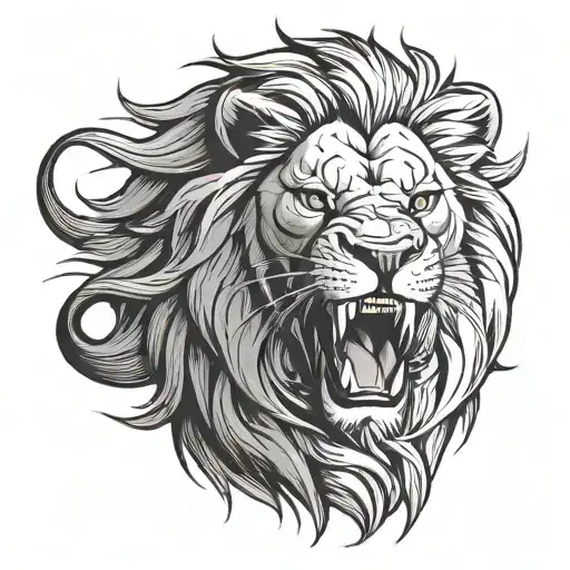 Angry Lion Front View