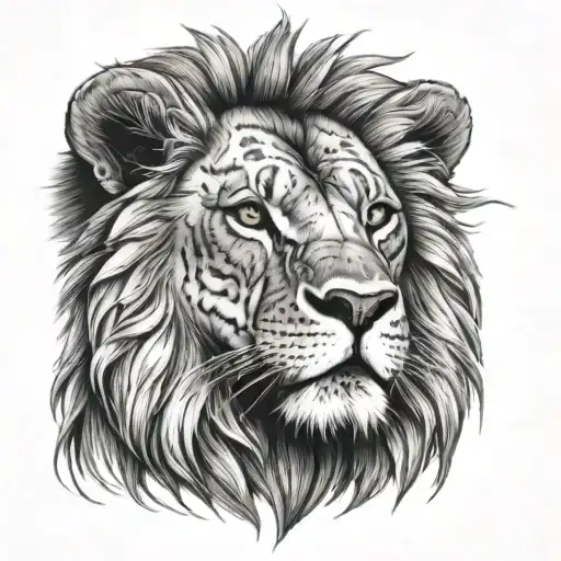 Lion With Scar Eyed