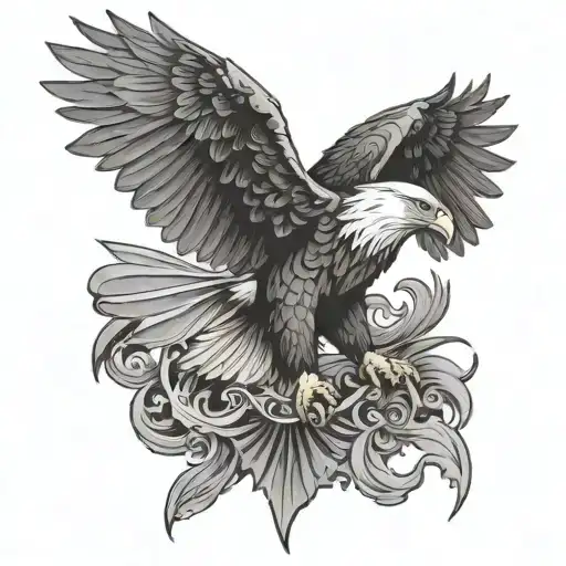 Eagle With Wings Only