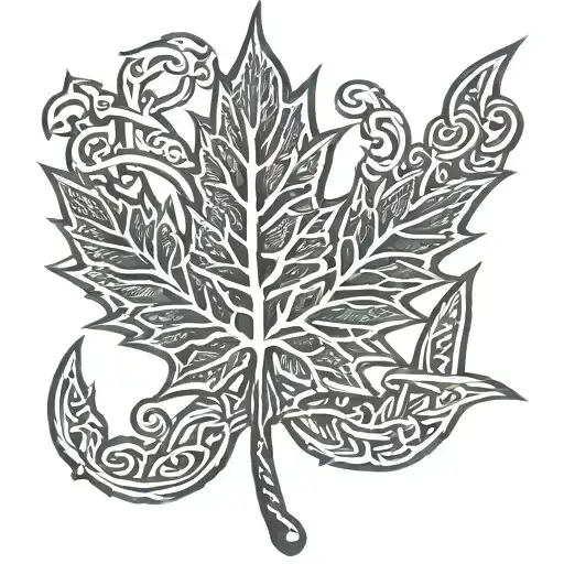 Celtic Canadian Maple Leaf With Special Boat Service Logo