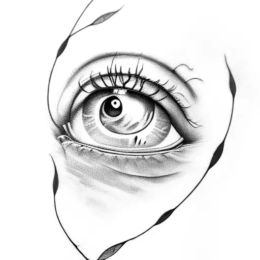 An Eye-shaped Leaf With Dna Strands As Veins