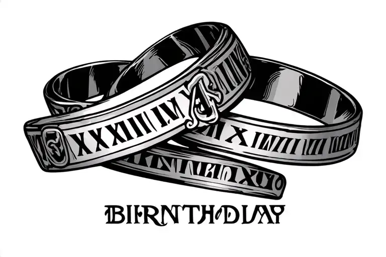 Roman Numeral Numbers As 3 Birthdays Bands W Roman Structure Filling Behind It