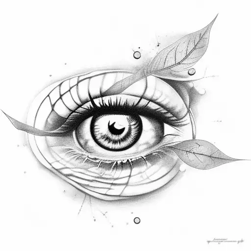 An Eye-shaped Leaf With Dna Strands As Veins